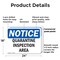 Signmission Quarantine Inspection Area, 24 in W x Rectangle, Plastic OS-2PACK-NS-P-1824-L-17936 - alternate 3